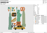 NY icon Embroidery File 6 size
