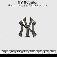 NY Reguler Embroidery File 6 size