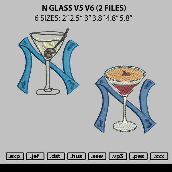 N Glass V5 V6 Embroidery 2 Files