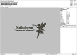 Nailstext 1511 Embroidery File 6 sizes