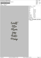 Names0405 Embroidery File 6 sizes