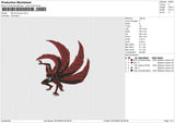 Naruto Kyuubi Embroidery File 6 size