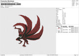Naruto Kyuubi Embroidery File 6 size
