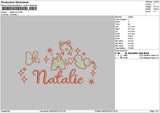 Natalietext Embroidery File 6 sizes