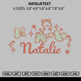 Natalietext Embroidery File 6 sizes