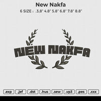 New Nakfa Embroidery File 6 size