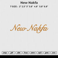 New Nakfa Embroidery File 6 size