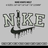 Nike Knife Melt Embroidery File 6 sizes