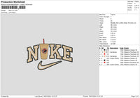 Nike Coffee 1807 Embroidery File 6 size