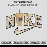 Nike Coffee 1807 Embroidery File 6 size