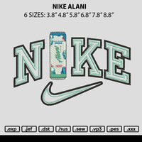 Nike Alani Embroidery File 6 sizes