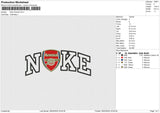 Nike Arsenal Embroidery File 6 size