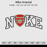 Nike Arsenal Embroidery File 6 size