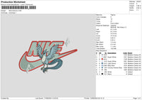 Nike Articuno Embroidery File 6 sizes