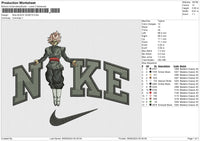 Nike BLACK VEGETA Embroidery File 6 size