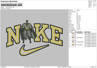 Nike Batman Embroidery File 6 size