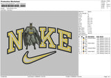 Nike Batman Embroidery File 6 size