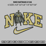 Nike Batman Embroidery File 6 size