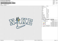 Nike Bluey Otline Embroidery File 6 size