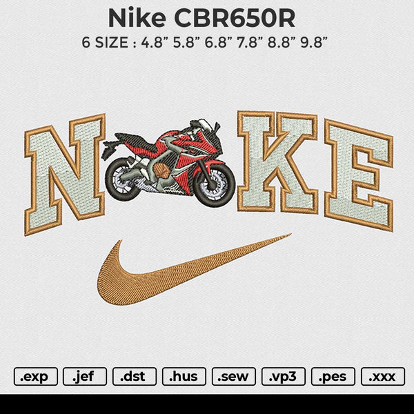 Nike CBR650R Embroidery File 6 size