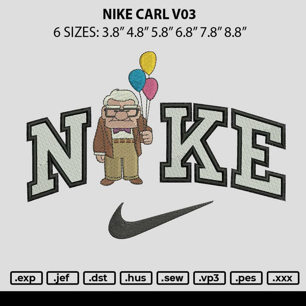 Nike Carl V03 Embroidery File 6 sizes