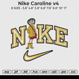 Nike Caroline v4 Embroidery File 6 size