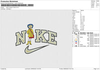 Nike Coraline Jones Embroidery File 6 size