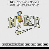 Nike Coraline Jones Embroidery File 6 size