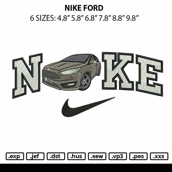 Nike Ford Embroidery File 6 sizes