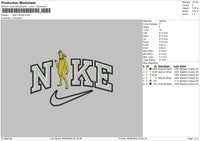 Nike Fortnite Embroidery File 6 sizes