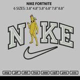 Nike Fortnite Embroidery File 6 sizes