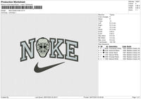 Nike Goalie mask Embroidery File 6 size