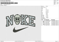 Nike Goalie mask Embroidery File 6 size