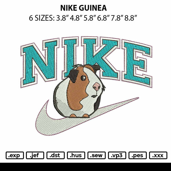 Nike guinea Embroidery File 6 sizes