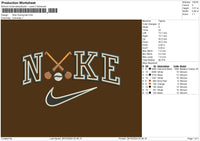 Nike Hockey 2910 Embroidery File 6 sizes