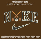 Nike Hockey 2910 Embroidery File 6 sizes