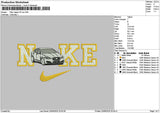 Nike White Car 1906 Embroidery File 6 sizes