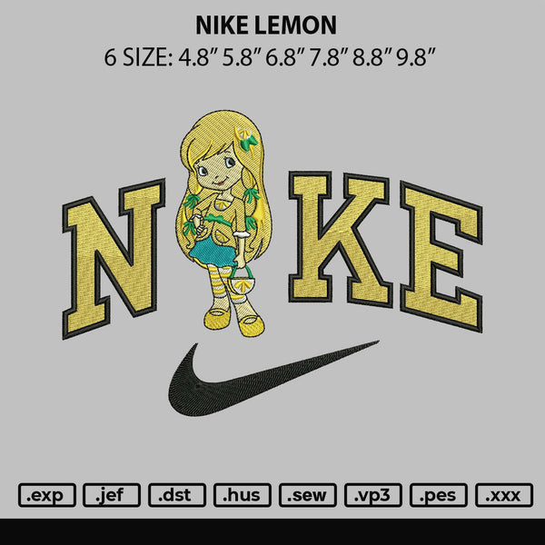 Nike Lemon Embroidery File 6 sizes