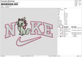 Nike Pink Cat Embroidery File 6 sizes