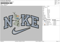 Nike Olaf 0108 Embroidery File 6 size