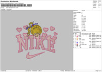 Nike Girl1805 Embroidery File 6 sizes