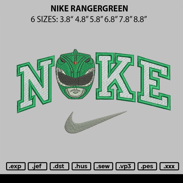 Nike Rangergreen Embroidery File 6 sizes