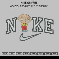 Nike Griffin Embroidery File 6 sizes