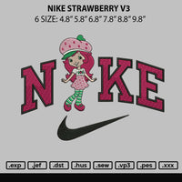 Nike Strawberry V3 Embroidery File 6 sizes