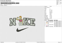 Nike Summer smith Embroidery File 6 size