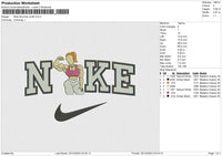 Nike Summer smith Embroidery File 6 size