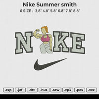 Nike Summer smith Embroidery File 6 size