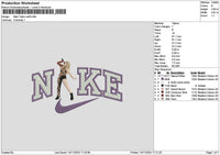 Nike taylor 1411 Embroidery File 6 sizes