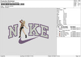 Nike taylor 1411 Embroidery File 6 sizes