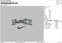 Nike Toyota Supra Embroidery File 6 sizes